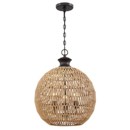 Quoizel - Chain-hung chandelier CASABLANCA 3xE27/60W/230V brown