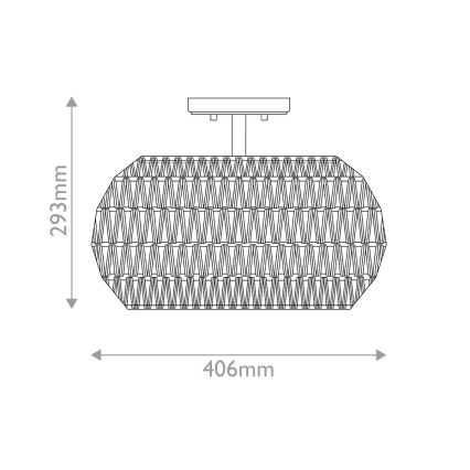 Quoizel - CASABLANCA ceiling light 3xE27/60W/230V, brown