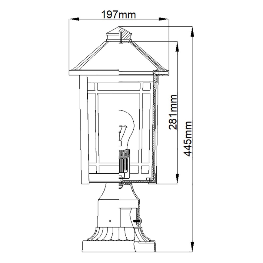 Quoizel - Outdoor lamp CEDAR POINT 1xE27/60W/230V IP44