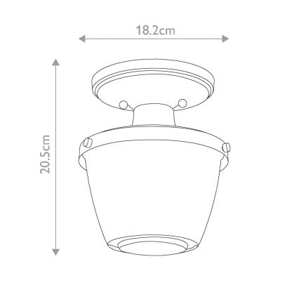 Quoizel - Bathroom ceiling light DUBLIN 1xE27/40W/230V IP44 shiny chrome