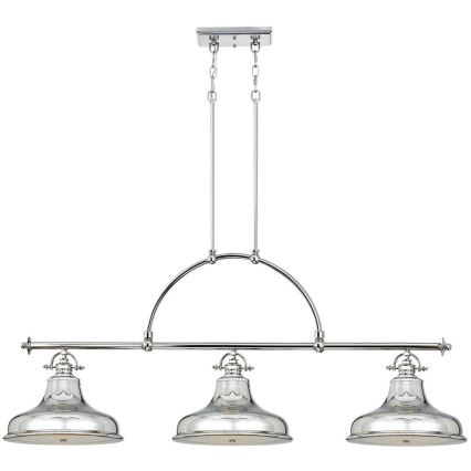 Quoizel - Chandelier on a chain EMERY 3xE27/100W/230V shiny chrome