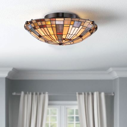Quoizel - Ceiling light INGLENOOK 2xE27/60W/230V d. 40,7 cm