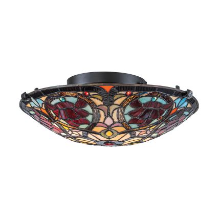 Quoizel - Tiffany LARISSA Ceiling Light 2xE27/40W/230V dia. 41.2 cm