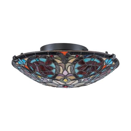 Quoizel - Tiffany LARISSA Ceiling Light 2xE27/40W/230V dia. 41.2 cm