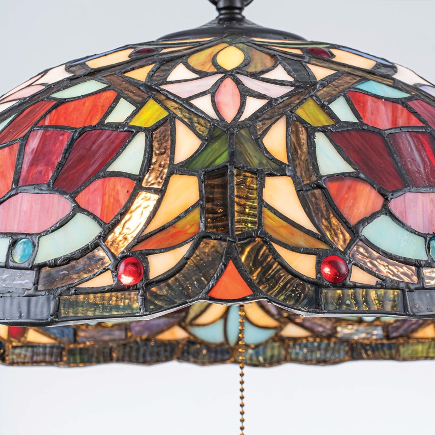 Quoizel - Tiffany LARISSA Chain-Hung Chandelier 3xE27/60W/230V Ø 38.5 cm