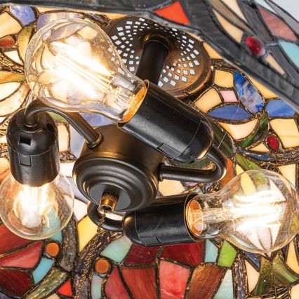 Quoizel - Tiffany LARISSA Chain-Hung Chandelier 3xE27/60W/230V Ø 38.5 cm