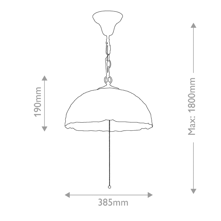 Quoizel - Tiffany LARISSA Chain-Hung Chandelier 3xE27/60W/230V Ø 38.5 cm
