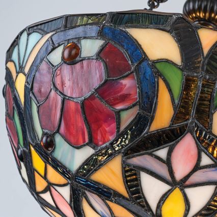 Quoizel - Flush-mount Tiffany chandelier LARISSA 2xE27/60W/230V Ø 35 cm