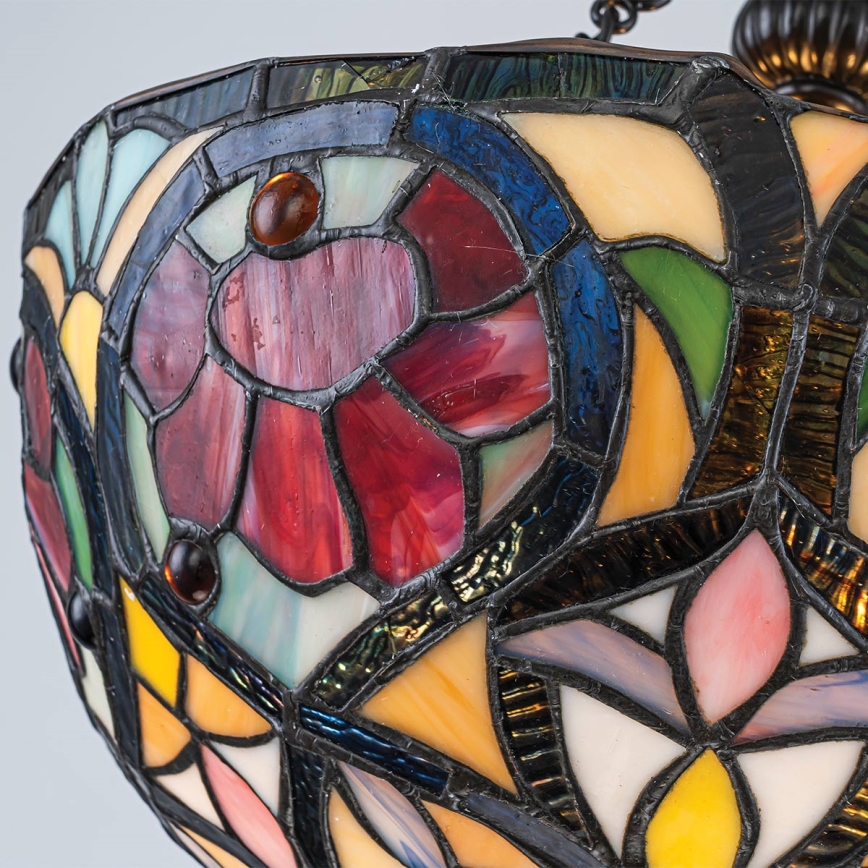 Quoizel - Flush-mount Tiffany chandelier LARISSA 2xE27/60W/230V Ø 35 cm