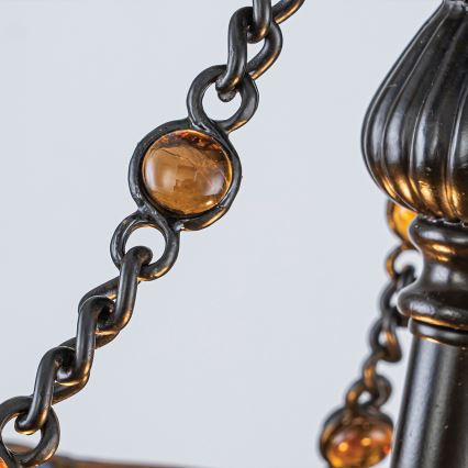 Quoizel - Flush-mount Tiffany chandelier LARISSA 2xE27/60W/230V Ø 35 cm