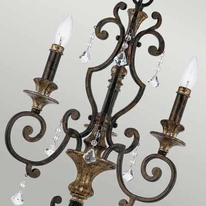 Quoizel - MARQUETTE chain-hung chandelier 3xE14/60W/230V bronze