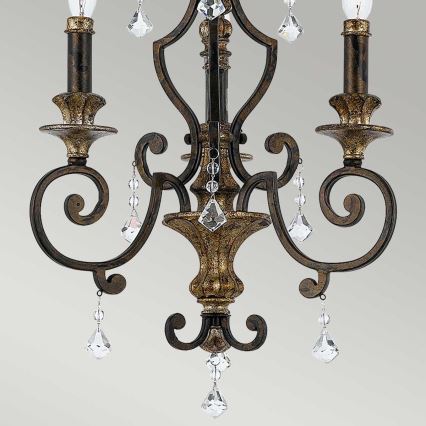 Quoizel - MARQUETTE chain-hung chandelier 3xE14/60W/230V bronze