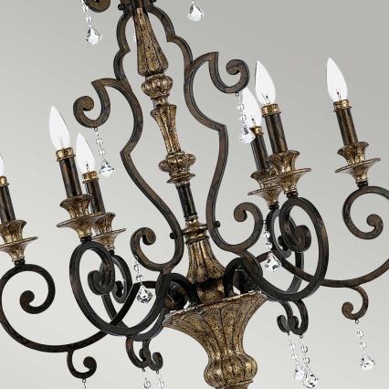 Quoizel - MARQUETTE chain-hung chandelier 6xE14/60W/230V bronze