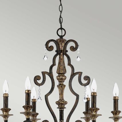 Quoizel - MARQUETTE chain-hung chandelier 6xE14/60W/230V bronze
