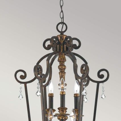 Quoizel - MARQUETTE Chain-Hung Chandelier 6xE14/60W/230V, Bronze