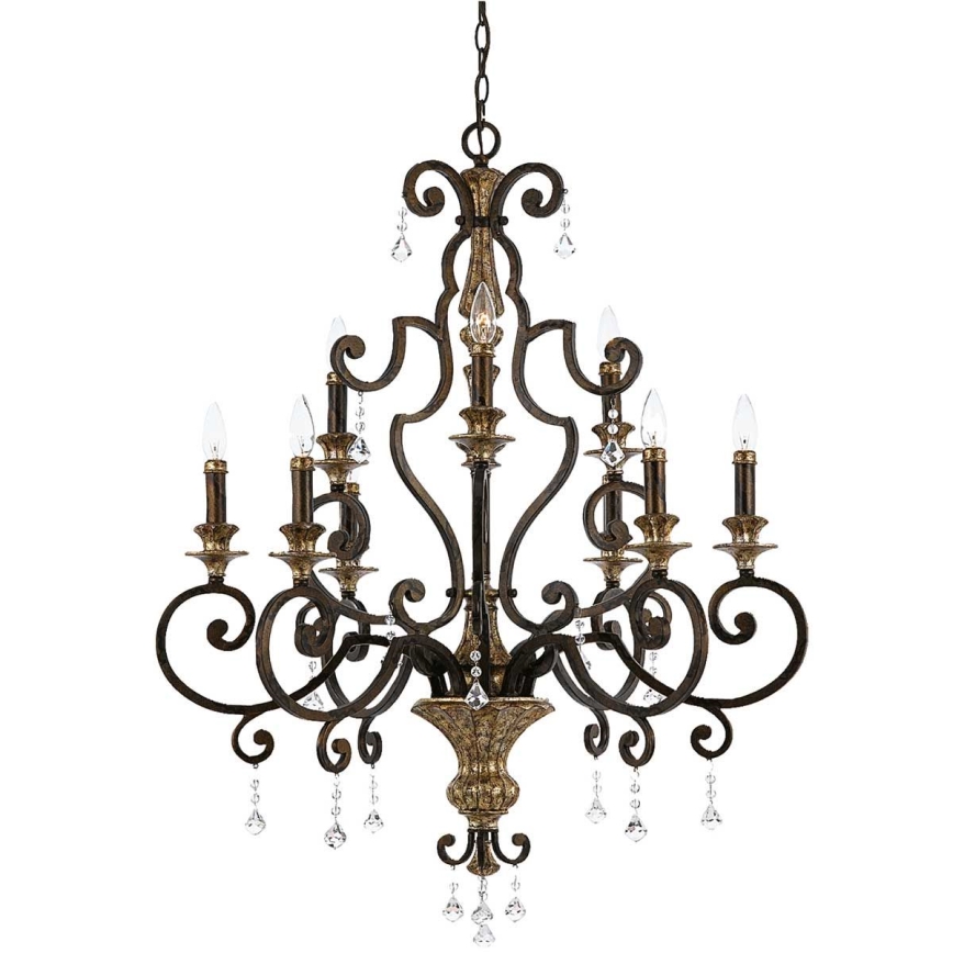 Quoizel - Chandelier on a chain MARQUETTE 9xE14/60W/230V