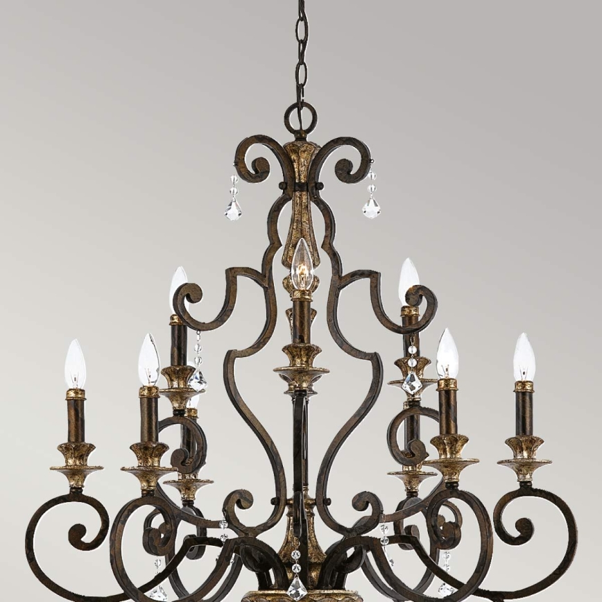 Quoizel - Chandelier on a chain MARQUETTE 9xE14/60W/230V