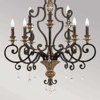 Quoizel - Chandelier on a chain MARQUETTE 9xE14/60W/230V