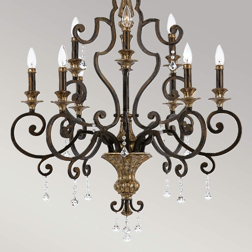 Quoizel - Chandelier on a chain MARQUETTE 9xE14/60W/230V