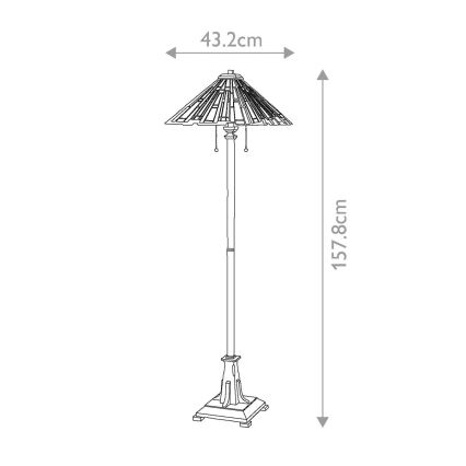 Quoizel - Tiffany MAYBECK Floor Lamp 2xE27/60W/230V
