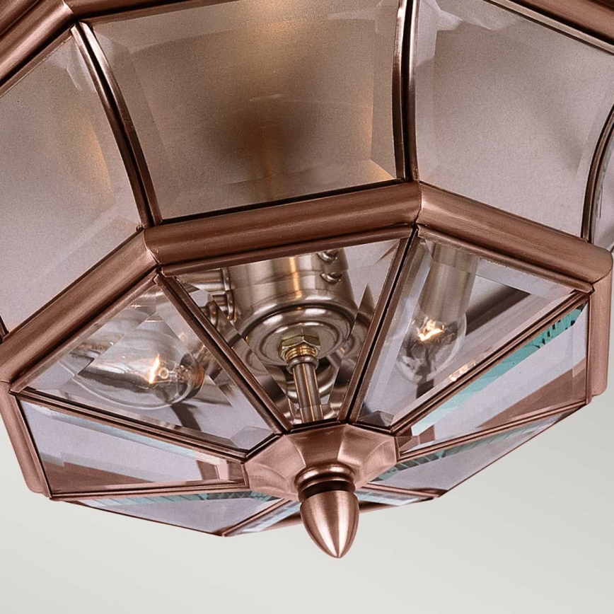 Quoizel - NEWBURY Outdoor Ceiling Light 3xE14/60W/230V IP44 Copper