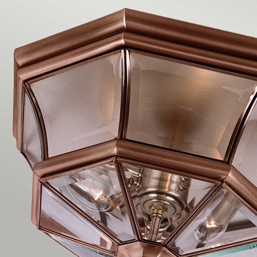 Quoizel - NEWBURY Outdoor Ceiling Light 3xE14/60W/230V IP44 Copper
