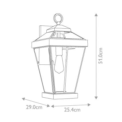 Quoizel - Outdoor wall light RAVINE 1xE27/60W/230V IP44 brown
