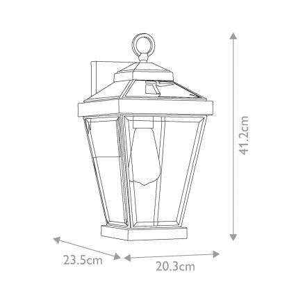 Quoizel - Outdoor wall light RAVINE 1xE27/60W/230V IP44 brown