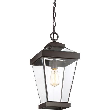 Quoizel - Outdoor chandelier on a chain RAVINE 1xE27/60W/230V IP23 brown