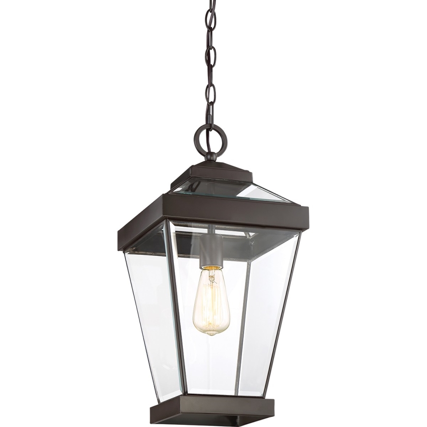 Quoizel - Outdoor chandelier on a chain RAVINE 1xE27/60W/230V IP23 brown
