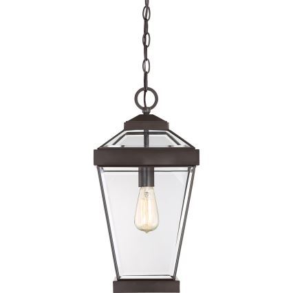 Quoizel - Outdoor chandelier on a chain RAVINE 1xE27/60W/230V IP23 brown