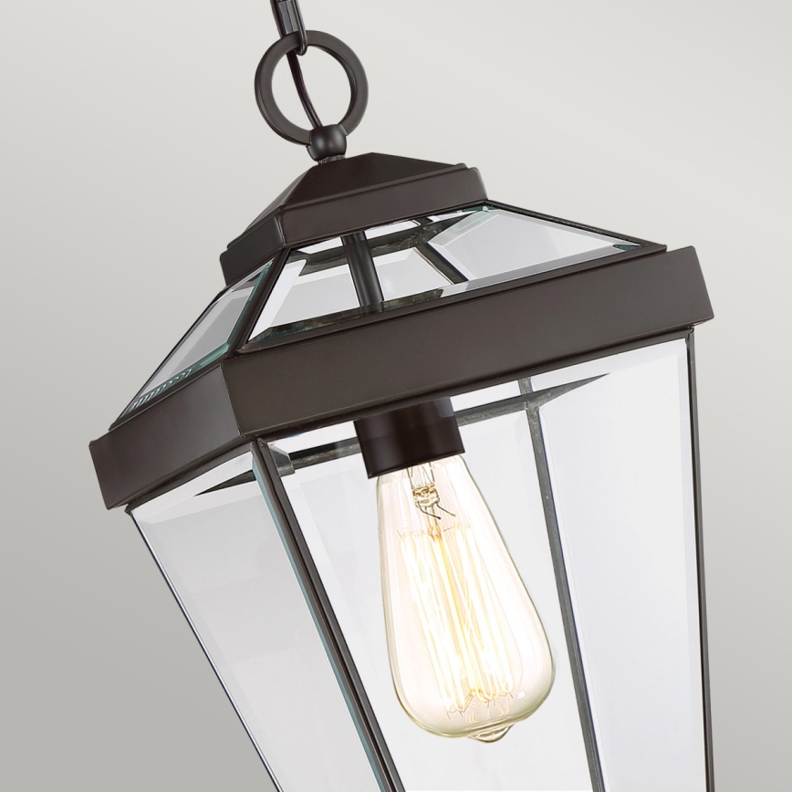 Quoizel - Outdoor chandelier on a chain RAVINE 1xE27/60W/230V IP23 brown