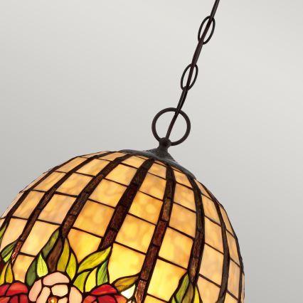 Quoizel - ROSECLIFFE Tiffany chain-hung chandelier 3xE27/100W/230V