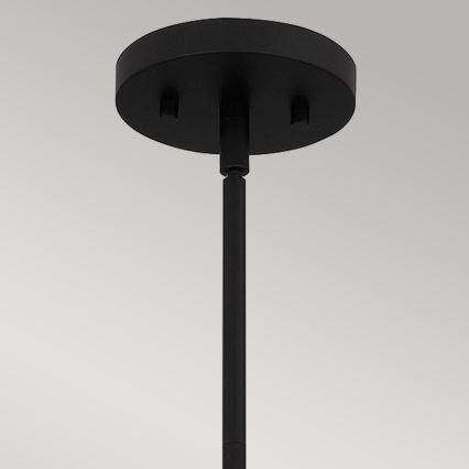 Quoizel - Chandelier on a pole ROYER 1xE27/60W/230V d. 30,2 cm clear/black/beige