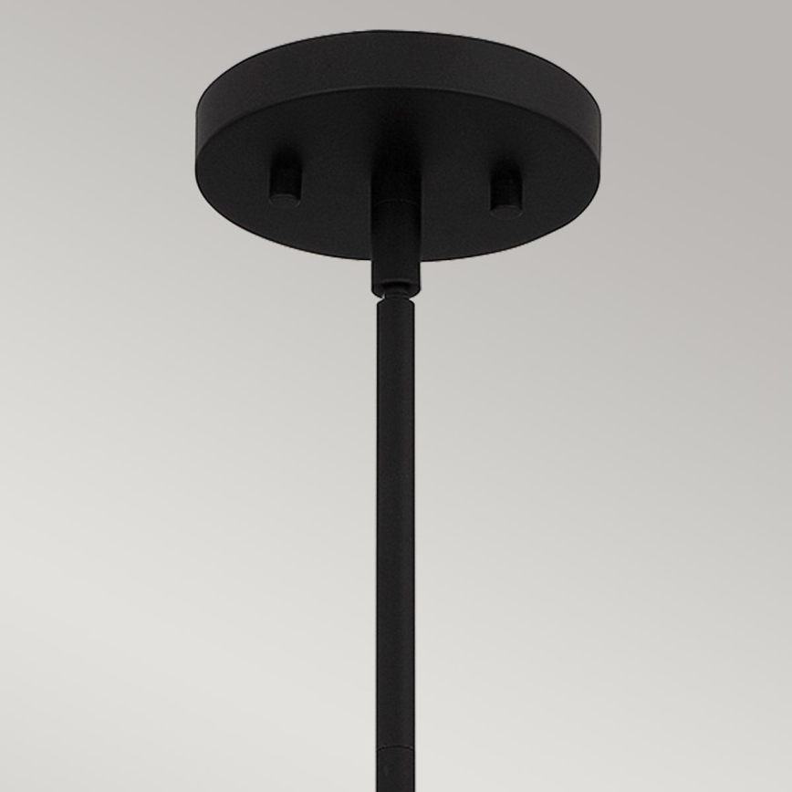 Quoizel - Chandelier on a pole ROYER 1xE27/60W/230V d. 30,2 cm clear/black/beige