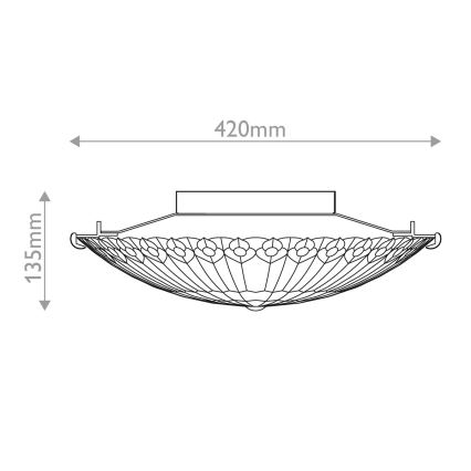 Quoizel - Ceiling light WATKINS 2xE27/60W/230V d. 42 cm
