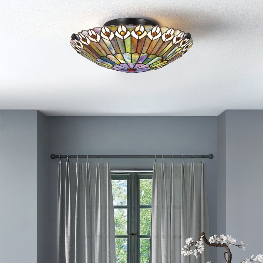 Quoizel - Tiffany WATKINS Ceiling Light 2xE27/60W/230V Ø 42 cm