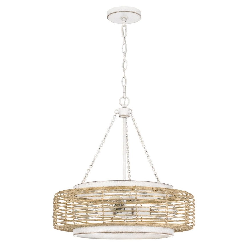 Quoizel - WAYLON Chain-Hung Chandelier, 4xE27/60W/230V, Ø 50.4 cm, Brown/White