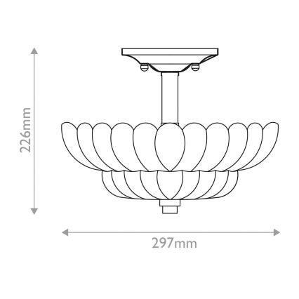 Quoizel - Ceiling light WHITECAP 3xE14/40W/230V d. 29,7 cm