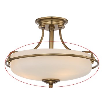 Quoizel - Replacement glass for surface-mounted chandelier GRIFFIN