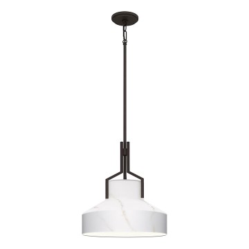 Quoizel - Rod Chandelier BRECKEN 2xE27/60W/230V Black/Marble Effect