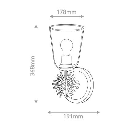 Quoizel - STARING Wall Light 1xE27/40W/230V Copper