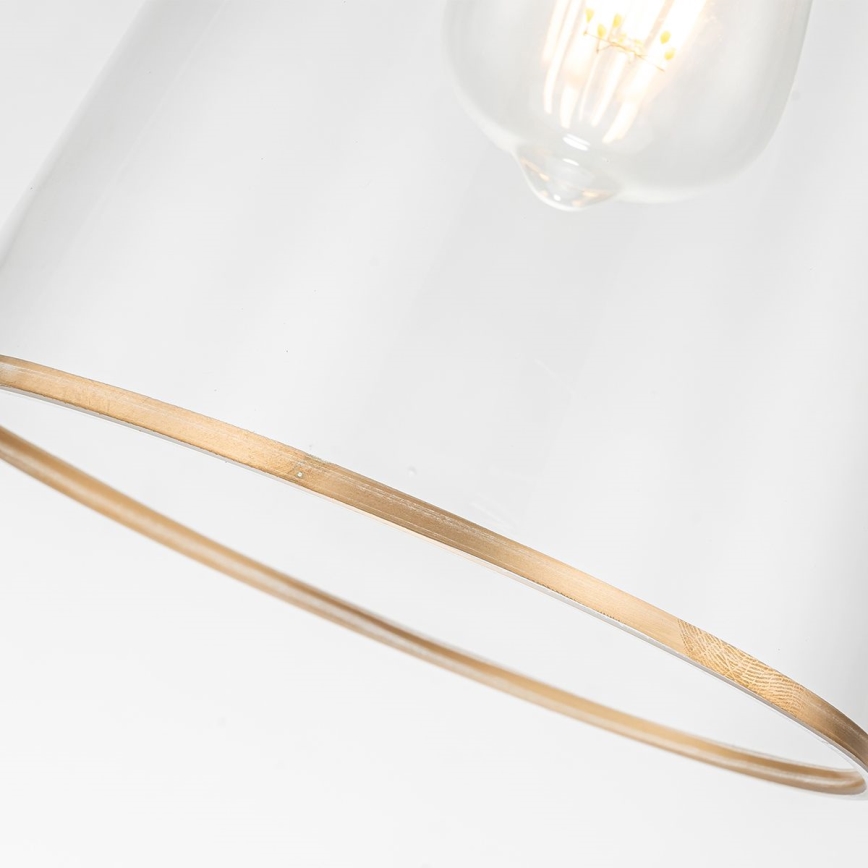 Quoizel - Chandelier on a pole STARING 1xE27/40W/230V d. 18,4 cm gold/patina/clear