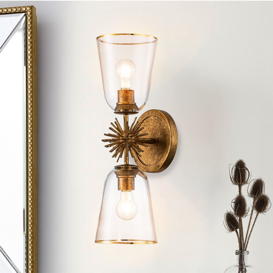 Quoizel - STARING Wall Sconce 2xE27/40W/230V Copper finish