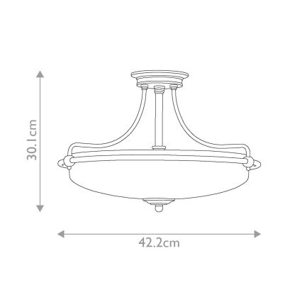 Quoizel - Surface-mounted chandelier GRIFFIN 3xE27/100W/230V