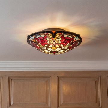 Quoizel - Tiffany LARISSA Ceiling Light 2xE27/40W/230V dia. 41.2 cm