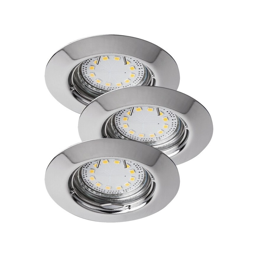 Rabalux - SET 3xLED Bathroom recessed light 3xGU10/3W/230V IP44