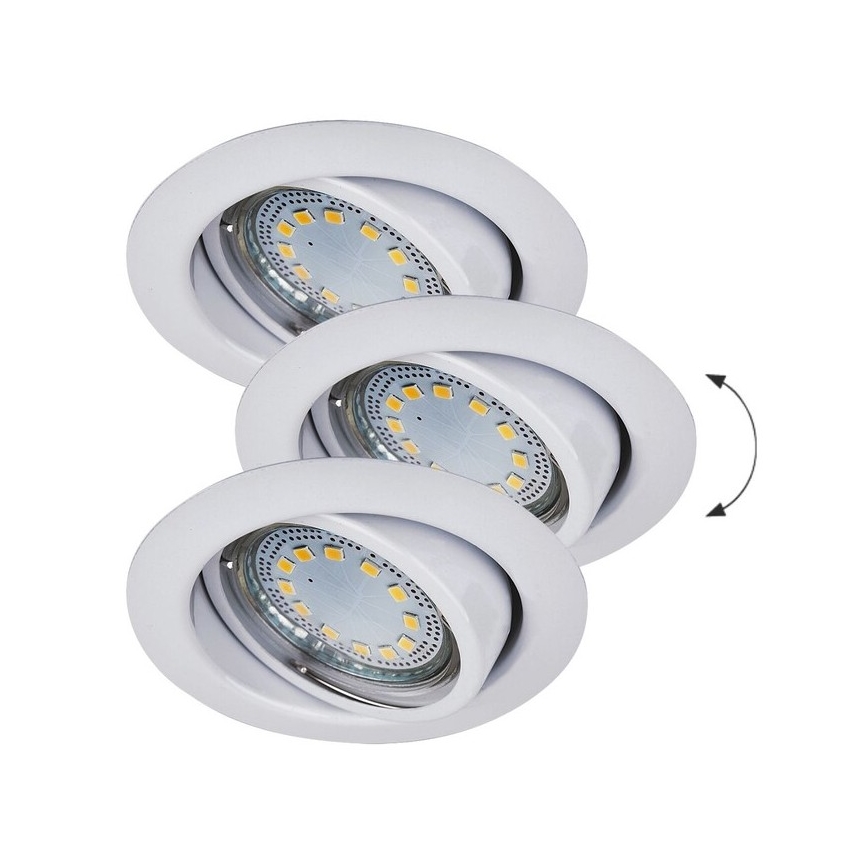 Rabalux - SET 3xLED Recessed light 3xGU10/3W/230V IP40