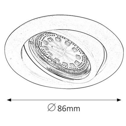 Rabalux - SET 3xLED Recessed light 3xGU10/3W/230V IP40
