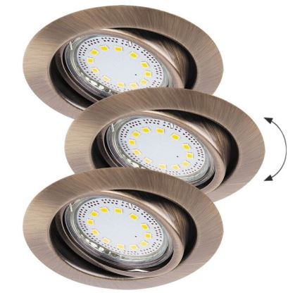 Rabalux - SET 3xLED Recessed light 3xGU10/3W/230V IP40